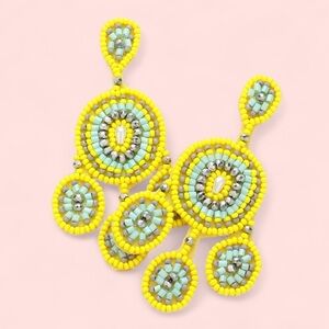 A003 Beaded Dangle Earrings